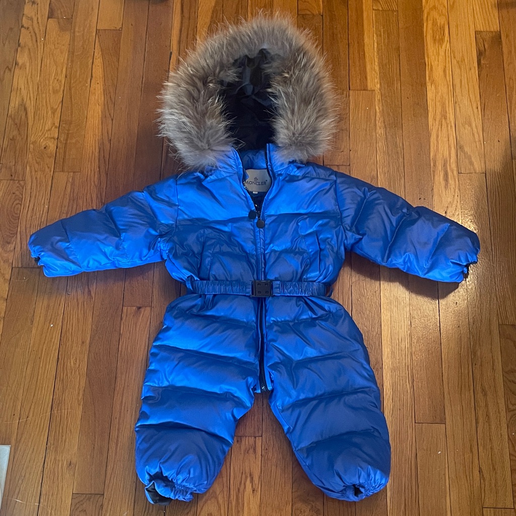 Moncler Baby Puffer Snowsuit With Detachable Fur Hood -Reversible